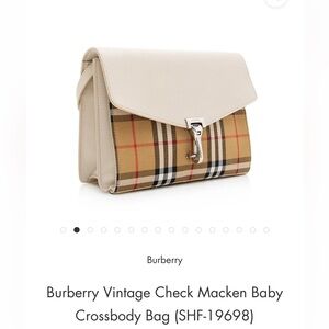 Burberry Vintage Check Macken Baby Crossbody Bag (SHF-19698)